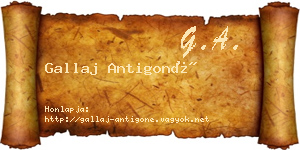 Gallaj Antigoné névjegykártya